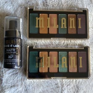 New Milani Eyeshadow Palettes & Mini Setting Spray Bundle